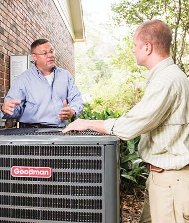 Goodman tech and homeowner